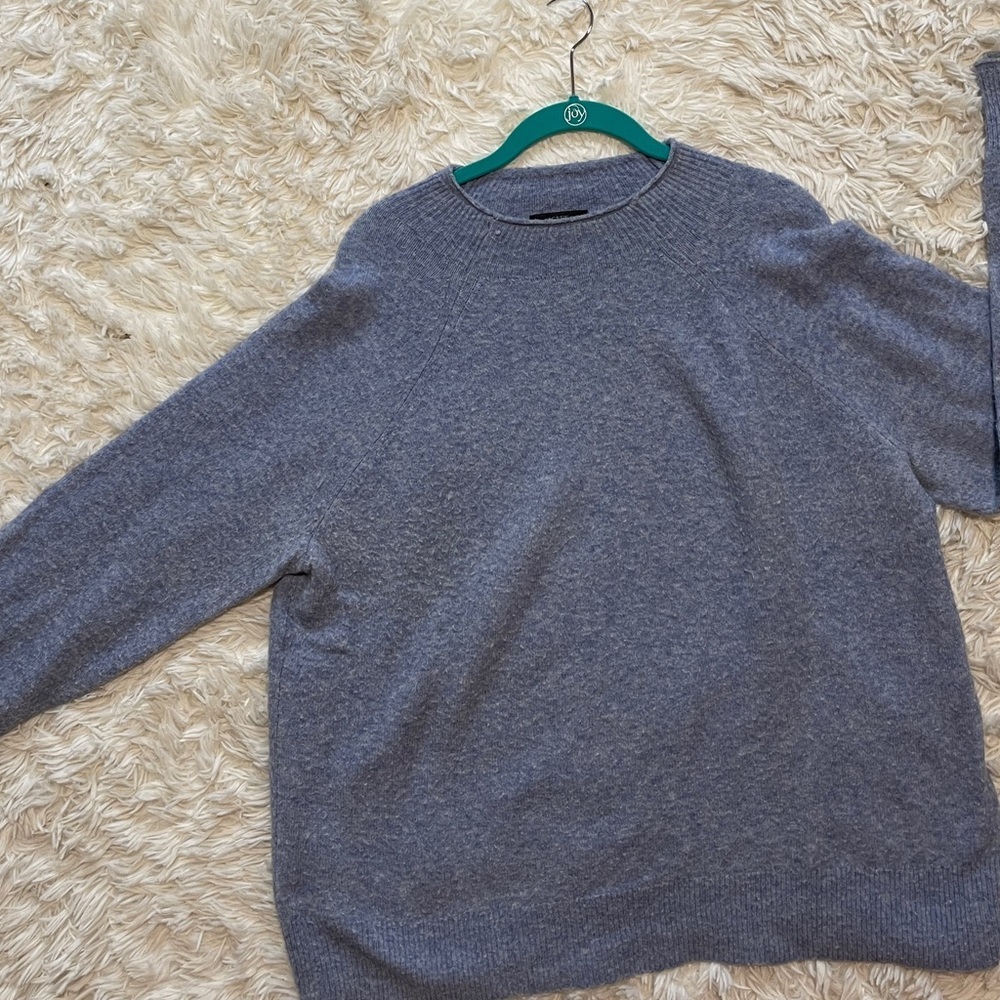 J. Crew Gray Merino Wool Alpaca Blend Sweater Pullover Cozy Grunge Preppy Large - Picture 11 of 11